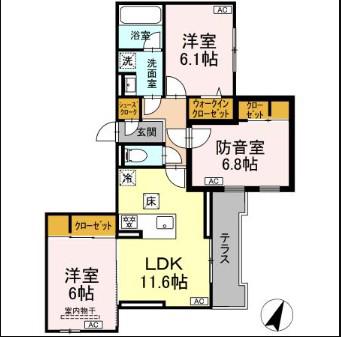 JR南武線 武蔵新城駅 徒歩18分 3階建 新築(3LDK/1階)の間取り写真