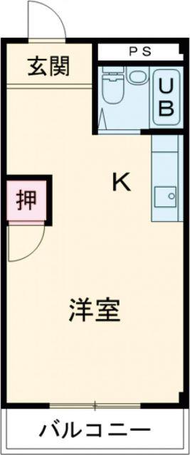 ルーミーみついけ(ワンルーム/3階)の間取り写真