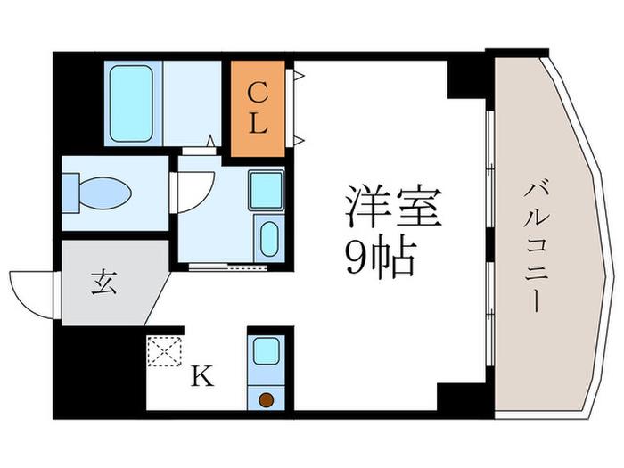 シティパル(1K/2階)の間取り写真
