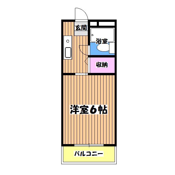 ハイツ東山棟B(ワンルーム/5階)の間取り写真