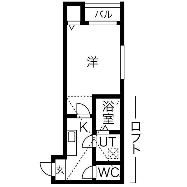 ALETTA本陣(1K/2階)の間取り写真