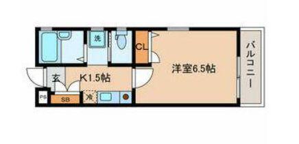 ベストフラット(1K/2階)の間取り写真