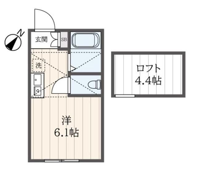 メゾンフィエール横浜(ワンルーム/1階)の間取り写真
