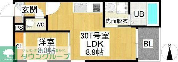 REGALEST名城公園(1LDK/3階)の間取り写真