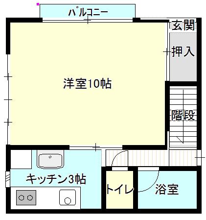 寺田コーポ(1K/2階)の間取り写真