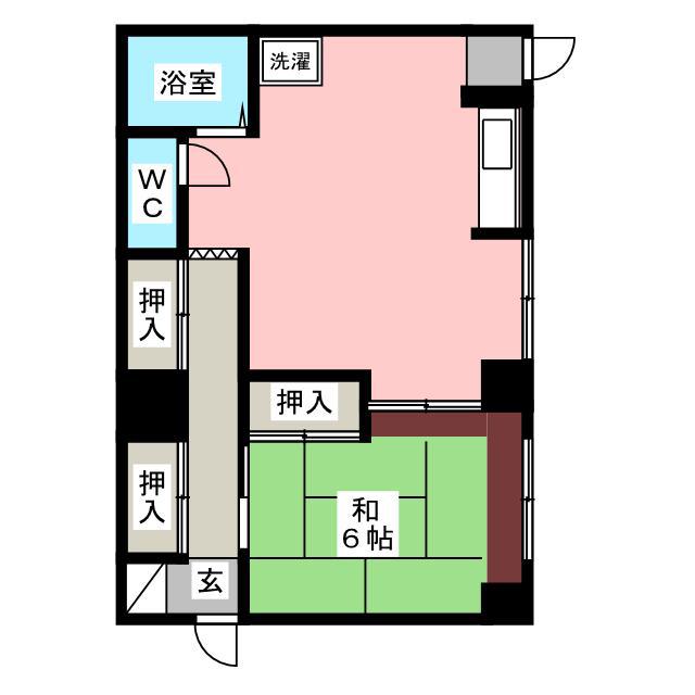 LA VILLE(1LDK/1階)の間取り写真