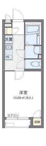 クレイノ湘南辻堂(1K/2階)の間取り写真