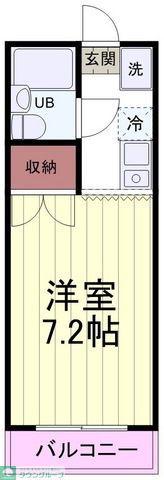 ロイヤル国立(1K/1階)の間取り写真
