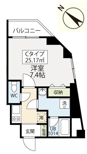 BCASA AOTO(1K/4階)の間取り写真