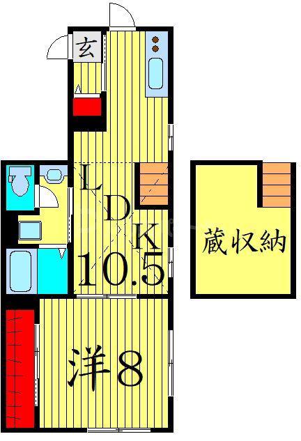メゾン・ド・ソフィア(1LDK/1階)の間取り写真