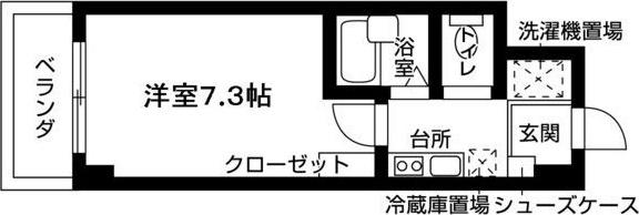 グリーンエミナンス東山(1K/3階)の間取り写真