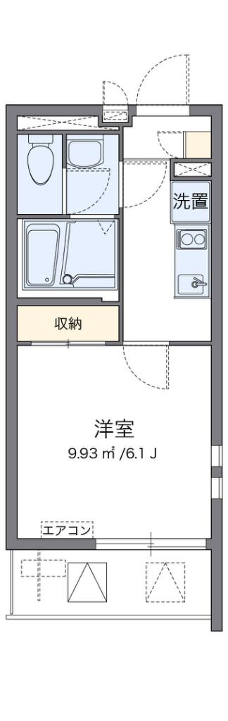 クレイノ梅香(1K/3階)の間取り写真