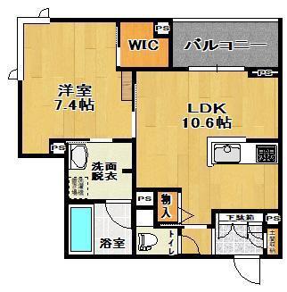 アリビオ本町(1LDK/2階)の間取り写真