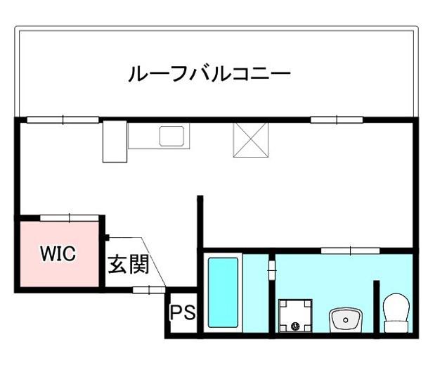 フェニックス与野(1DK/4階)の間取り写真
