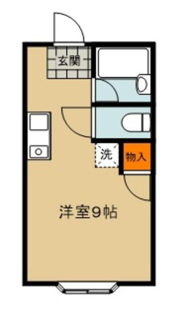 タケミコーポ(ワンルーム/2階)の間取り写真