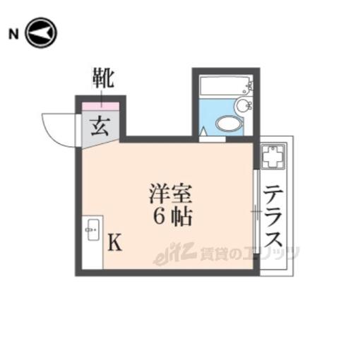 寝屋川コスモシティ(ワンルーム/3階)の間取り写真