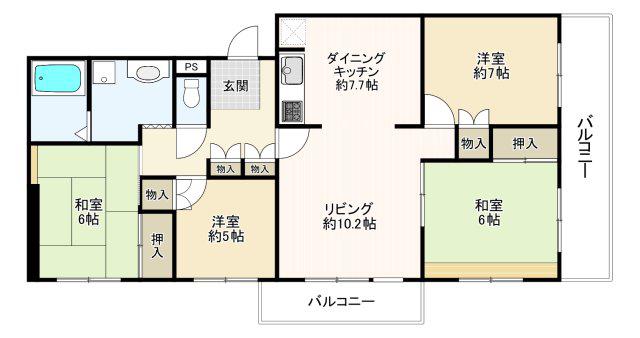 ヴェルドミール新座(4LDK/2階)の間取り写真