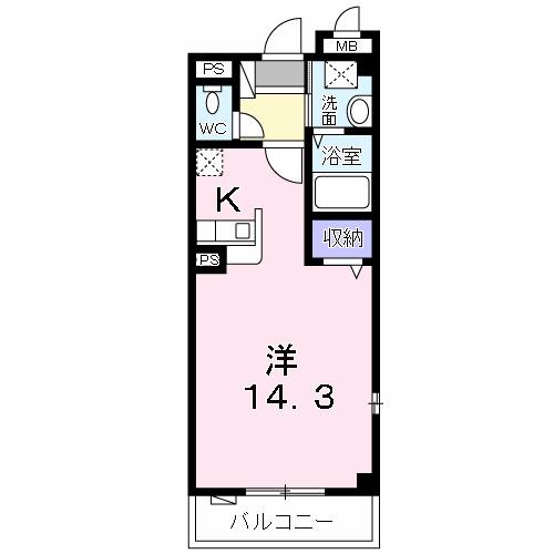 フェニックス赤松(ワンルーム/3階)の間取り写真