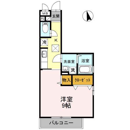 グレイス(1K/1階)の間取り写真