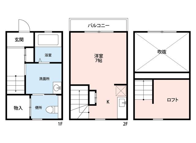 高宮ルッソII(ワンルーム/1階)の間取り写真
