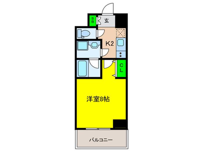 アドクレンツ(1K/2階)の間取り写真