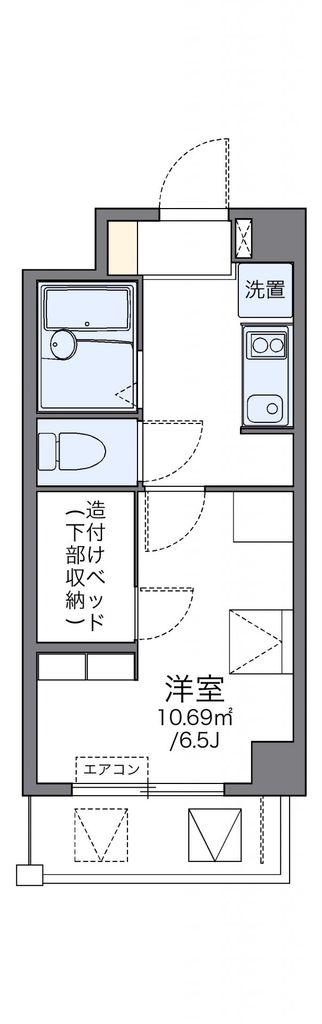 レオパレス道頓堀(1K/3階)の間取り写真