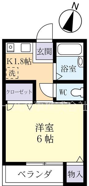 タカラハイム(1K/1階)の間取り写真