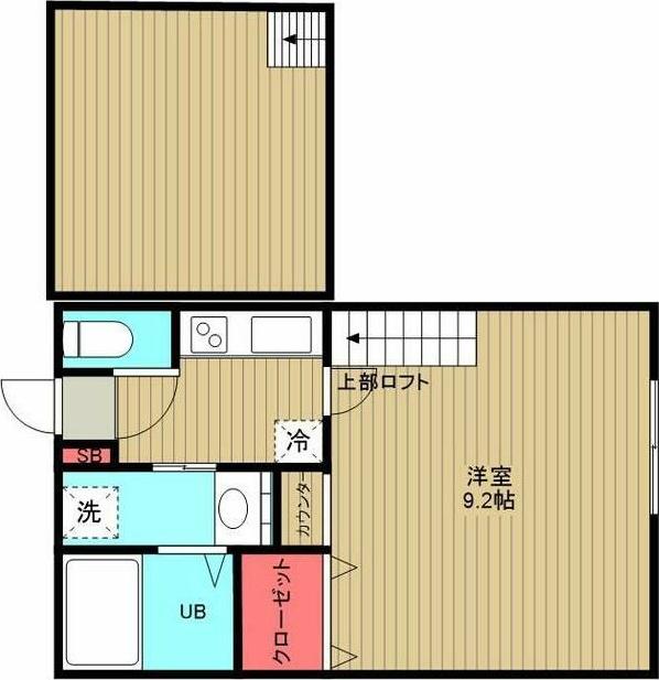 MAISON DE PASTEL(1K/2階)の間取り写真