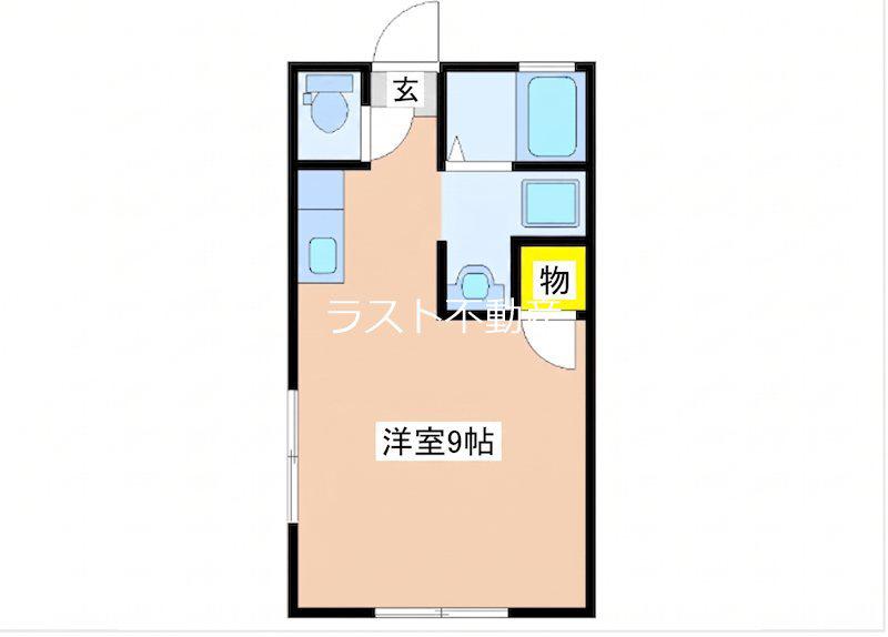 KIKIハウス(ワンルーム/1階)の間取り写真
