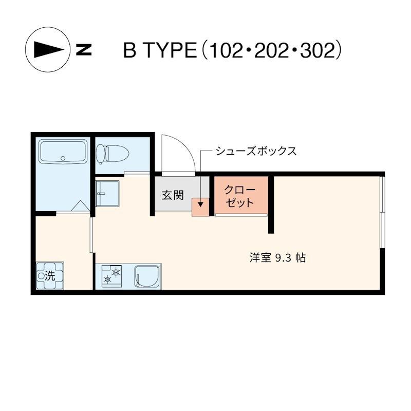 MAISON PETIT RENARD(ワンルーム/2階)の間取り写真