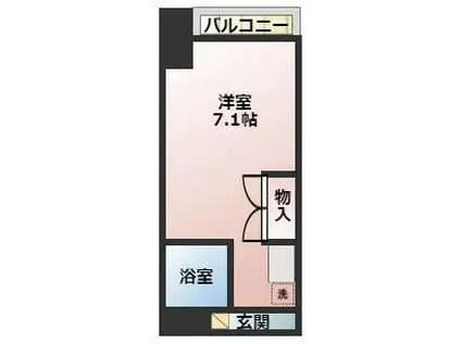 富田第2ビル(ワンルーム/6階)の間取り写真