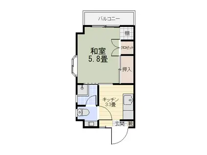 サニーレジデンスIII(1K/3階)の間取り写真