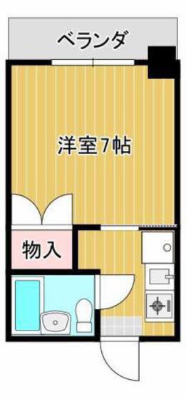 スコールビル(1K/3階)の間取り写真