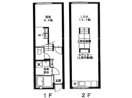 スバル松島(1LDK/2階)の間取り写真