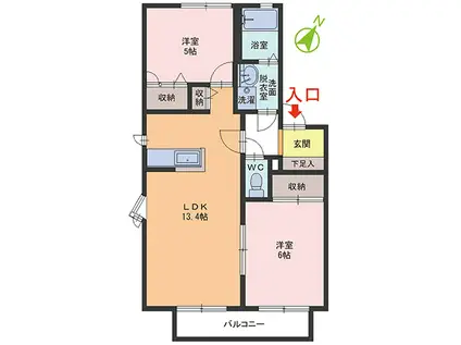 サンガーデンハイツ(2LDK/1階)の間取り写真