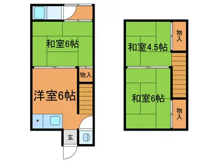 清水アパート(3DK/1階)の間取り写真