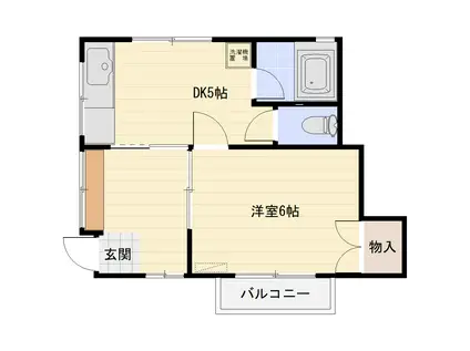 ロベリア(1DK/1階)の間取り写真