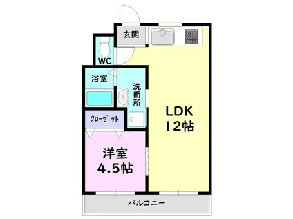 エムズハウス栄(1LDK/8階)の間取り写真