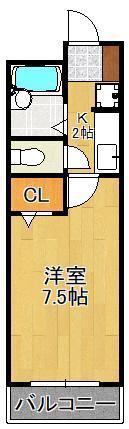 ISHIGAKI.BLD(1K/3階)の間取り写真