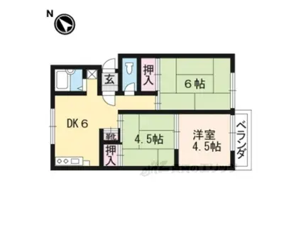 プレジール幸Ⅱ(3DK/1階)の間取り写真