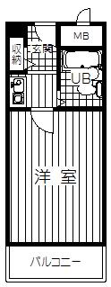 エトワールオーク(1K/2階)の間取り写真