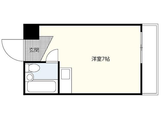 三篠アルティメイトビル(ワンルーム/2階)の間取り写真