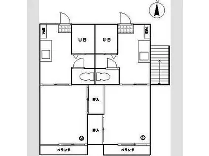 ハイツDEAR(1K/2階)の間取り写真