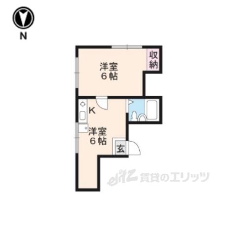 CASA HILLS 園部(1DK/3階)の間取り写真