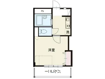 SUN&SUN(1K/3階)の間取り写真