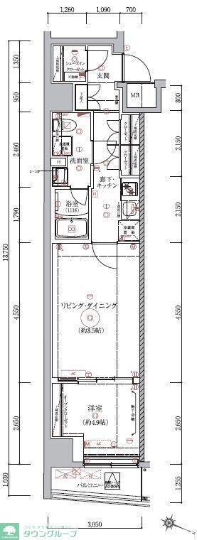 WEAVE BASE -ITABASHI HONCHO(1LDK/3階)の間取り写真