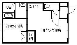 ロイヤルシャトレ(1DK/1階)の間取り写真