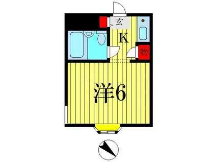 メゾン・ド・エテ(1K/1階)の間取り写真