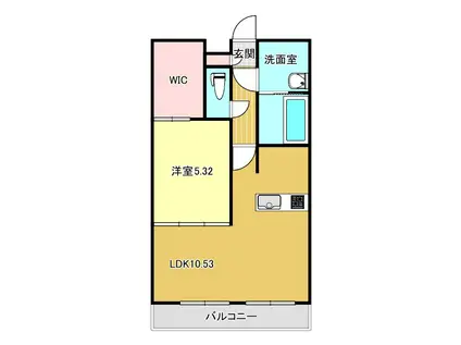 サンフェリーチェ(1LDK/2階)の間取り写真