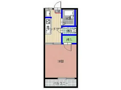 メゾンド鶴(1K/2階)の間取り写真